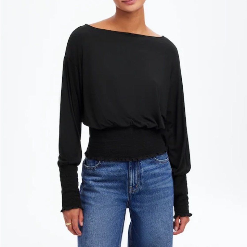 Cinched Long Sleeve Blouse